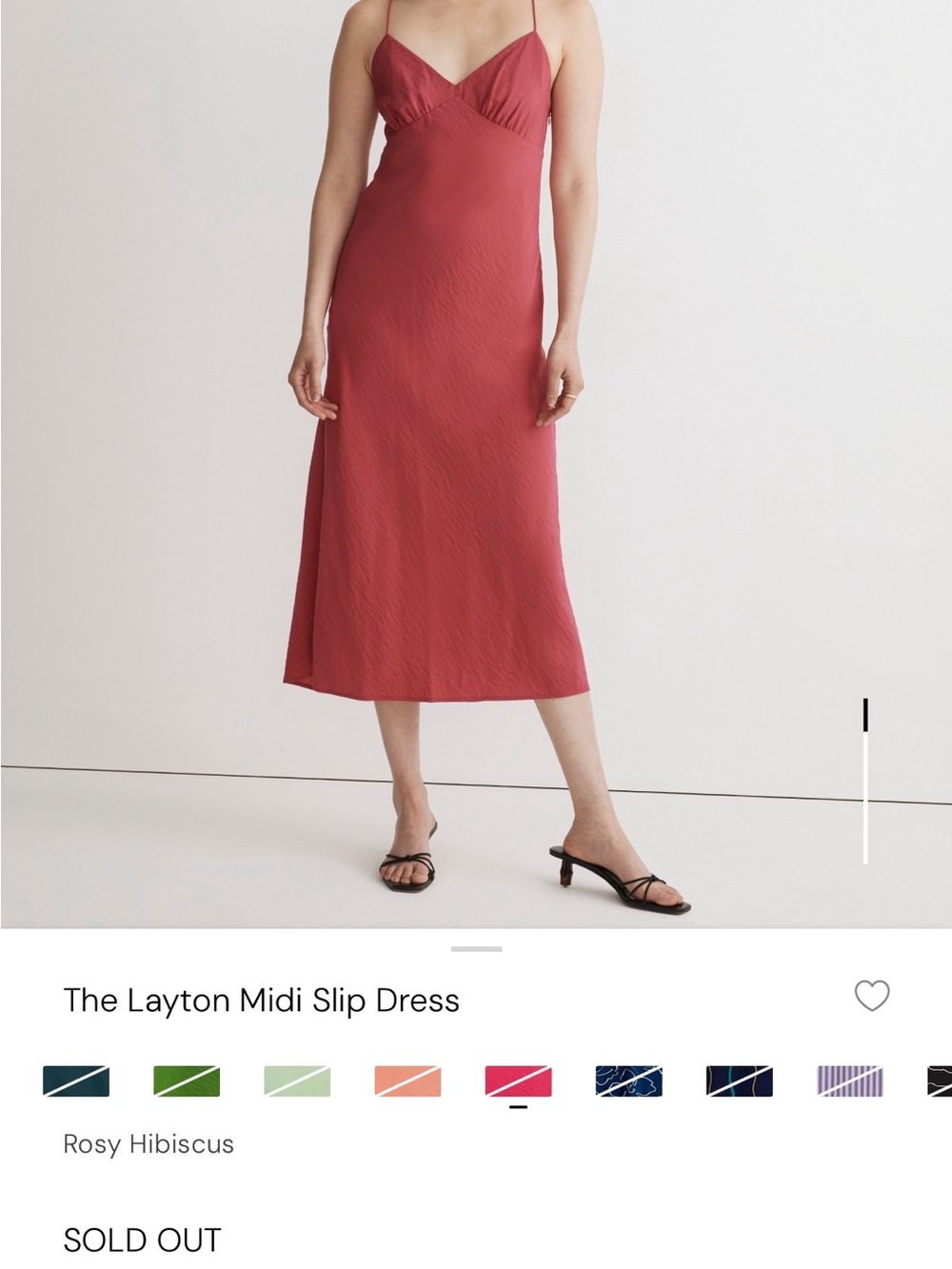 Madewell Rosy Hibiscus Midi Slip Dress